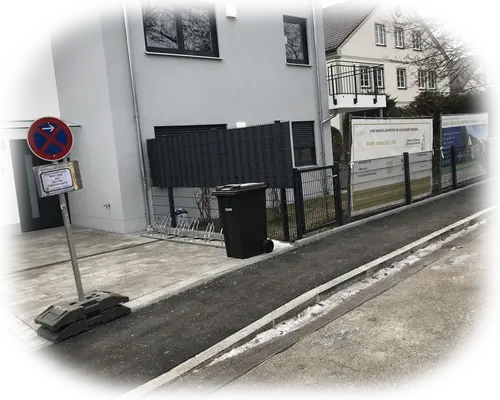 AVZD - Beschilderung VZ283 für einen Umzug in München (Umzugsabsperrungen)