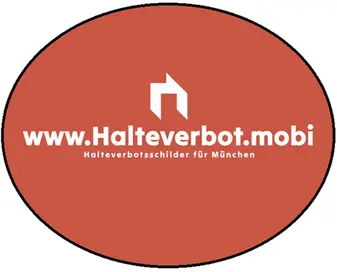 Mobile Halteverbotsschilder in München.